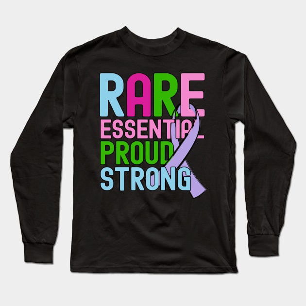 Rare Disease Day Essential Proud Strong People Awareness Long Sleeve T-Shirt by alcoshirts